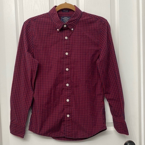 🔥 5/$25 Abercrombie & Fitch Super Slim Flannel XS - Picture 1 of 10